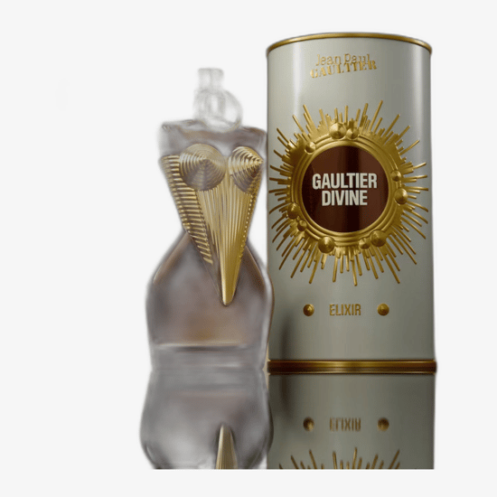 Elegant bottle of Jean Paul Gaultier Divine Elixir Parfum