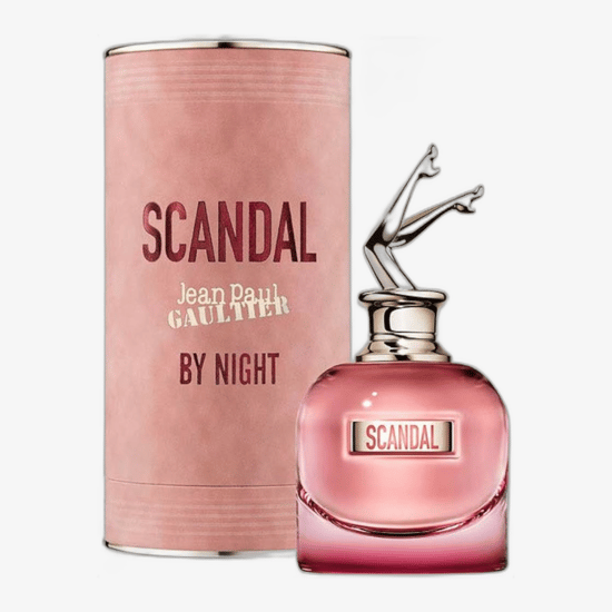 Elegant bottle of Jean Paul Gaultier Scandal By Night EDP