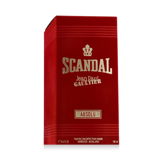 Elegant bottle of Jean Paul Gaultier Scandal Pour Homme Absolu Parfum