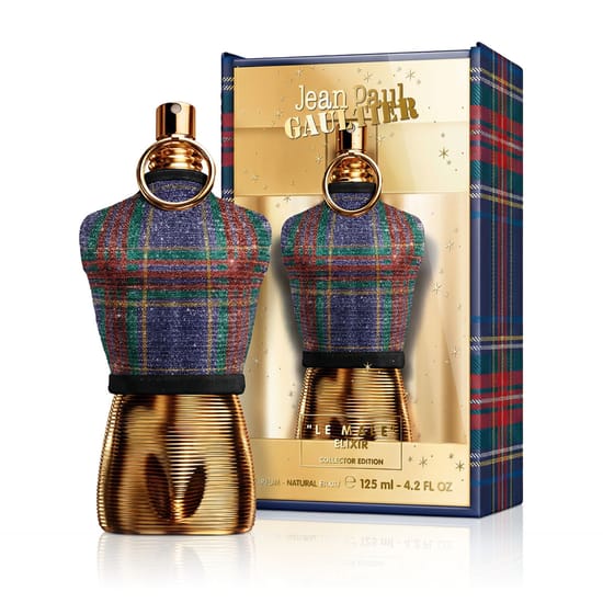 Elegantse disainiga Jean Paul Gaultier Le Male Elixir Collector Edition Parfum pudel