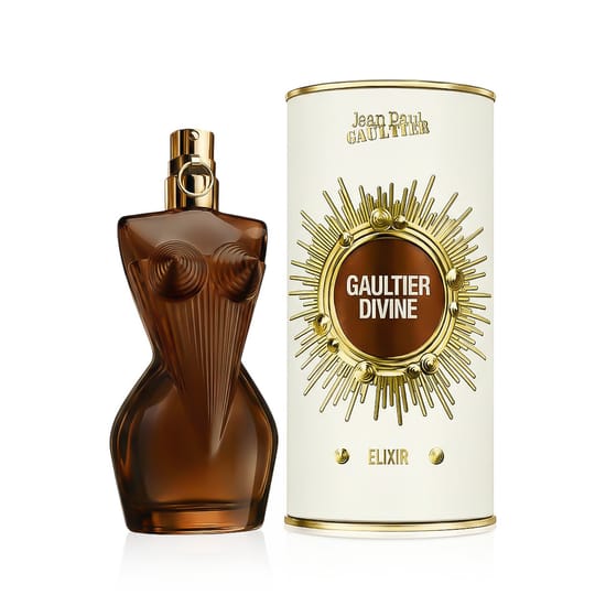 Elegant bottle of Jean Paul Gaultier Divine Elixir Parfum