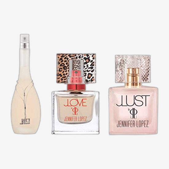 Close-up image of Jennifer Lopez JLove EDP perfume bottle