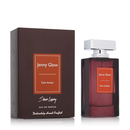 Close-up of Jenny Glow Dark Amber EDP bottle
