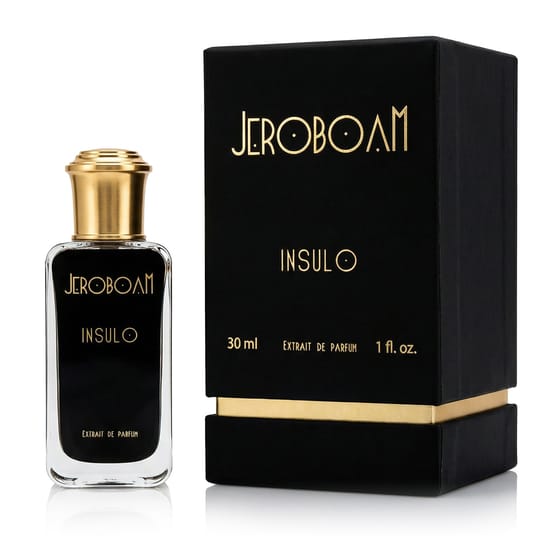 Close-up of Jeroboam Insulo EP perfume bottle