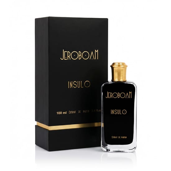 Close-up of Jeroboam Insulo EP perfume bottle