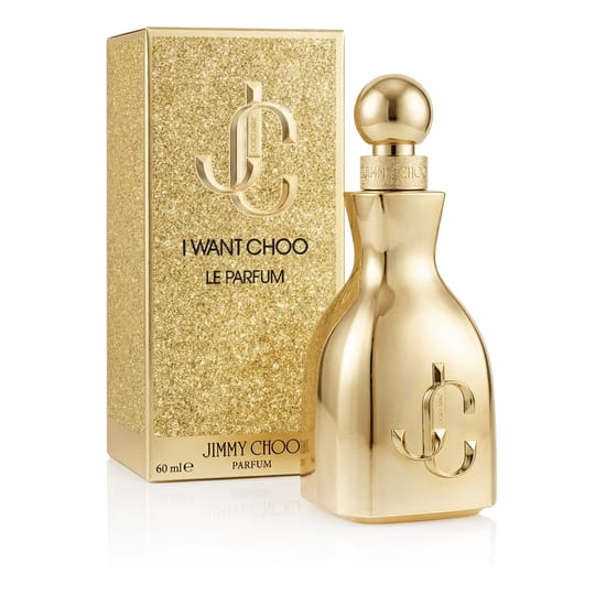 Jimmy Choo I Want Choo Le Parfum bottle highlighting minimalist design