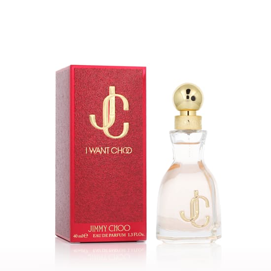 Elegant bottle of Jimmy Choo I Want Choo Eau de Parfum