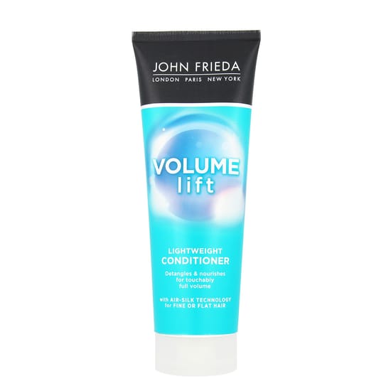 John Frieda Volume Lift Conditioner originaalpakend John Frieda Volume Lift Lightweight Conditioner pudeli lähivõte