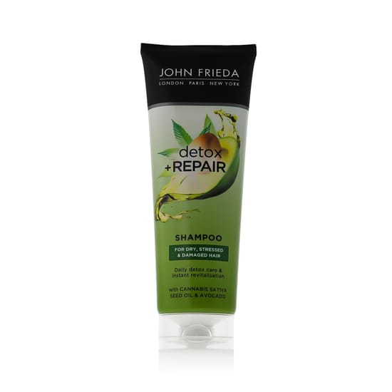 Bottle of John Frieda Detox & Repair Shampoo