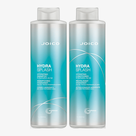 Close-up of Joico Hydra Splash Hydrating Shampoo bottle