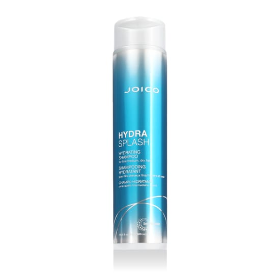 Close-up of Joico Hydra Splash Hydrating Shampoo bottle