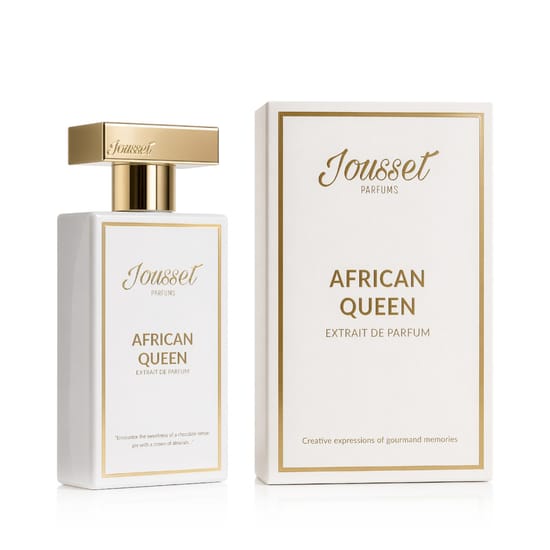 Close-up of Jousset Parfums African Queen EP perfume bottle