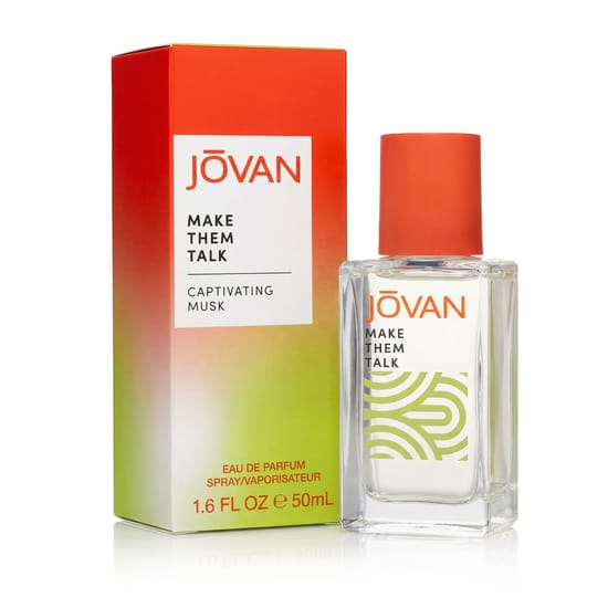 Оригинальная упаковка Jovan Make Them Talk EDP Бутылка Jovan Make Them Talk EDP вблизи