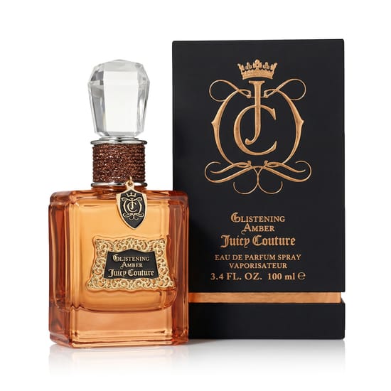 Elegant bottle of Juicy Couture Glistening Amber EDP