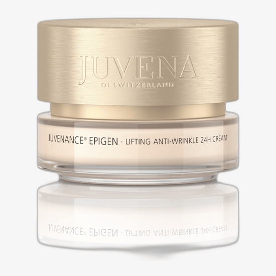 Juvena Juvenance® Epigen Lifting kortsuvastane öökreem pakendis