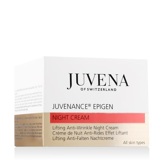Juvena Juvenance® Epigen Lifting kortsuvastane öökreem pakendis