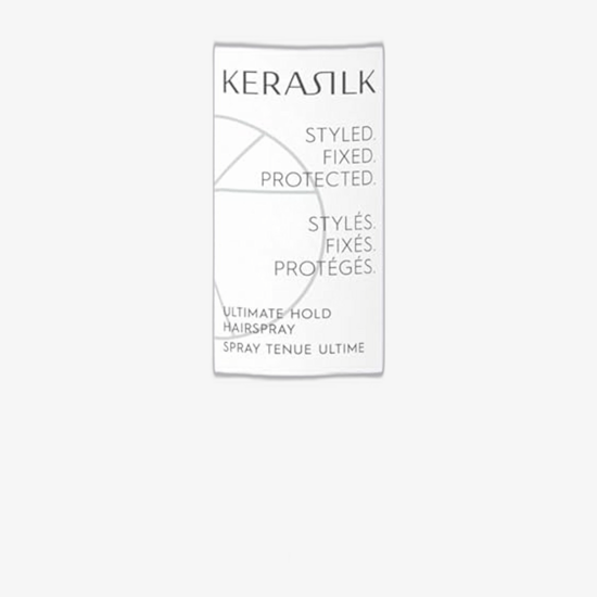Флакон лака для волос KERASILK Styling Ultimate Hold, крупный план