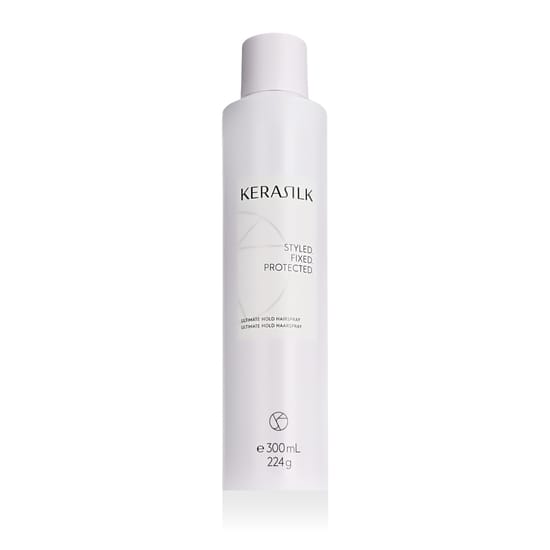 Флакон лака для волос KERASILK Styling Ultimate Hold, крупный план