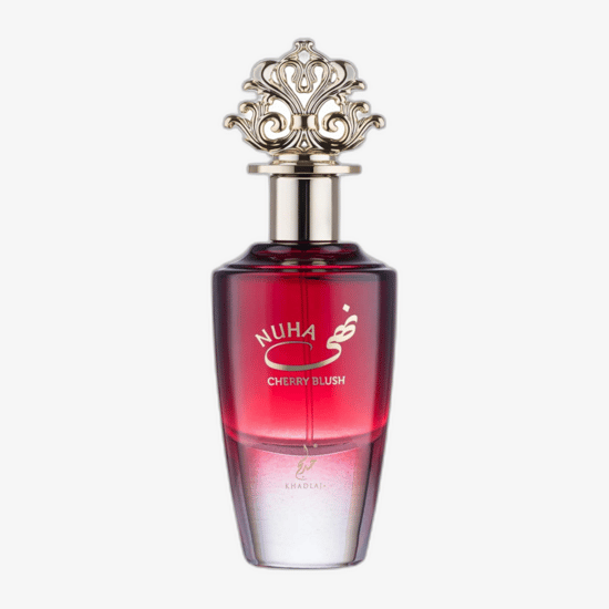 Elegant bottle of Khadlaj Nuha Cherry Blush EDP