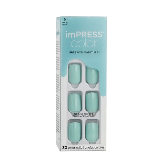 KISS imPRESS color Press-On Manicure S (008 Mint to Be) komplekt pakendis