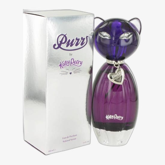 Lahtipakitud Katy Perry Purr EDP parfüümi pudel