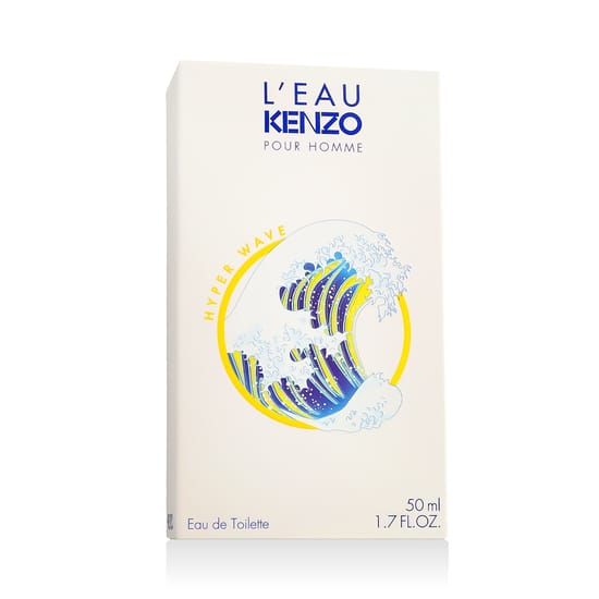 Bottle of Kenzo L'Eau Kenzo Pour Homme Hyper Wave EDT up close