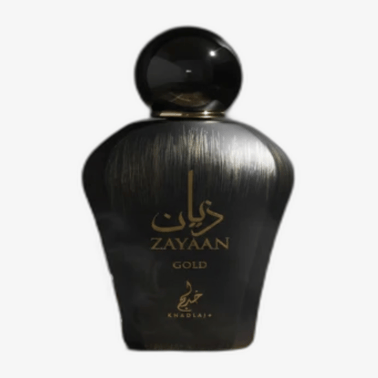 Khadlaj Zayaan Gold EDP pudel lähivaatlusel
