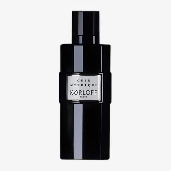 Originaalne Korloff Cuir Mythique EDP pakend Elegantne Korloff Cuir Mythique EDP pudel lähedalt