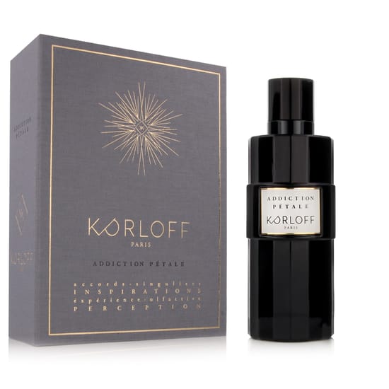 Close-up of Korloff Addiction Pétale EDP bottle