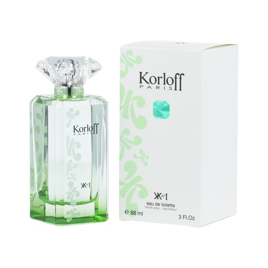 Close-up of Korloff Kn°1 EDT perfume bottle