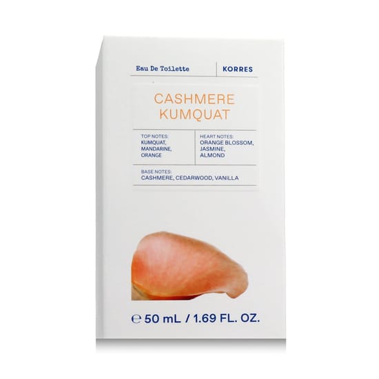 Originaalne pakend Korres Cashmere Kumquat EDT lõhnale Korres Cashmere Kumquat EDT lõhna pudel lähivaates