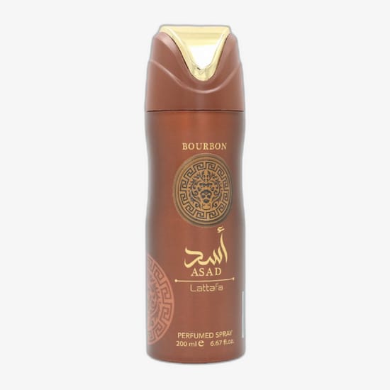 Lattafa Asad Bourbon deodorant pakendis Lattafa Asad Bourbon deodorant VAPO pudel 200 ml