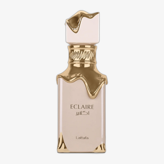 Lattafa Eclaire EDP sample spray minimalist packaging Unisex Lattafa Eclaire EDP spray sample bottle close-up