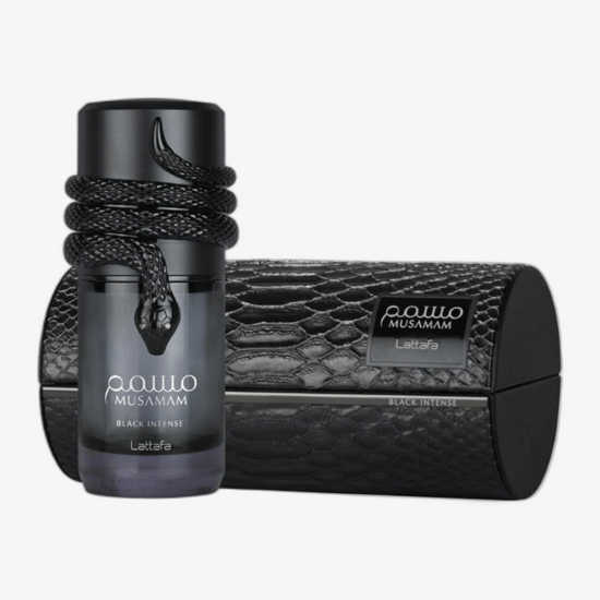 Изящный флакон Lattafa Musamam Black Intense EDP