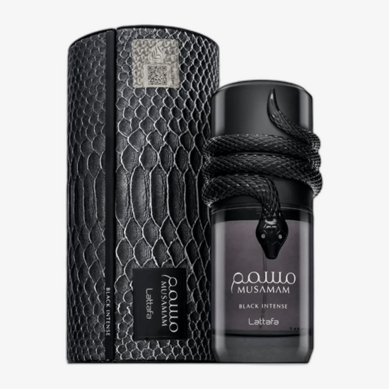 Крупный план пробника Lattafa Musamam Black Intense EDP