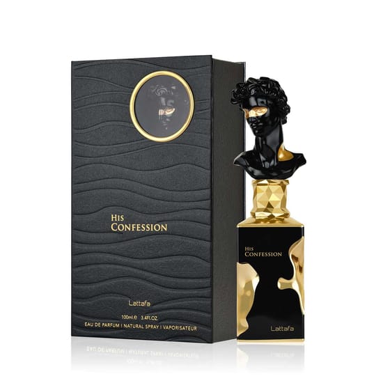 Бутылка Lattafa His Confession EDP вблизи