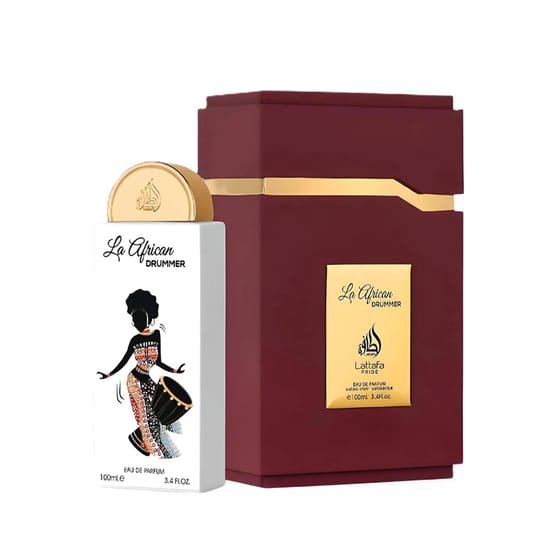 Lattafa pride la african drummer edp bottle