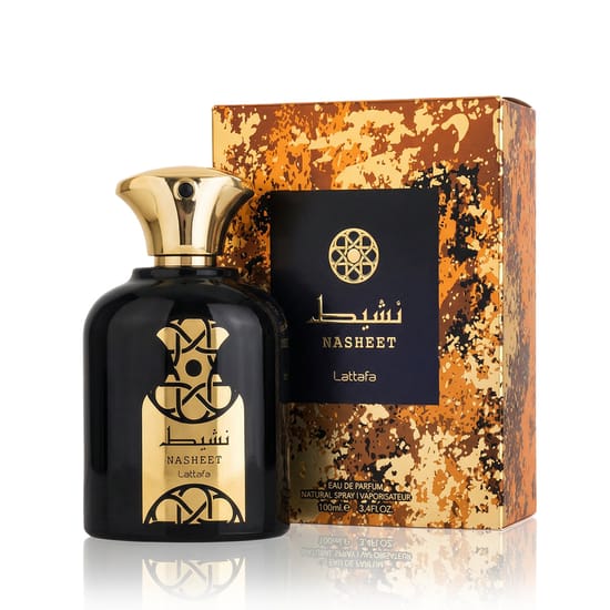Lattafa Nasheet EDP pudel lähedalt