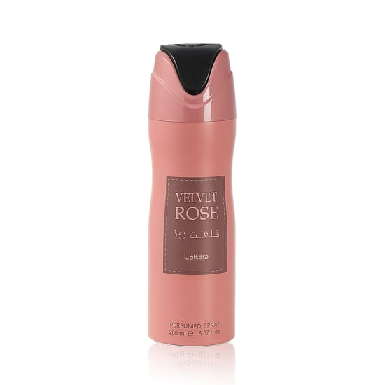 Elegantne pakend Lattafa Velvet Rose deodorant vabastamiseks