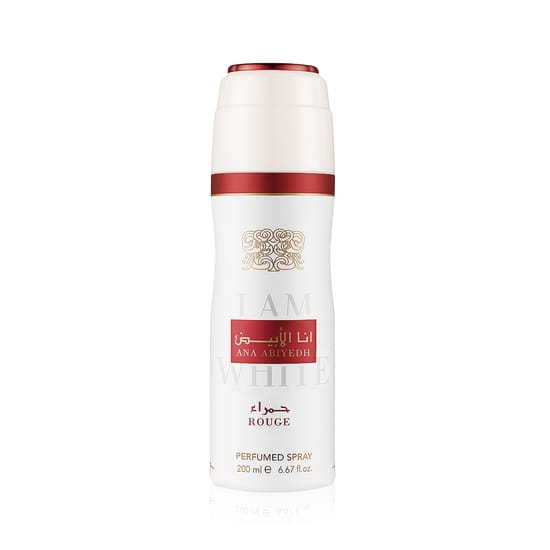 Bottle of Lattafa Ana Abiyedh Rouge VAPO deodorant