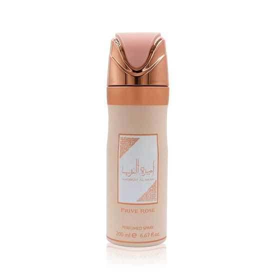 Lattafa Ameerat Al Arab Prive Rose deodorandi pakend Lattafa Ameerat Al Arab Prive Rose deodorandi vapo pudel