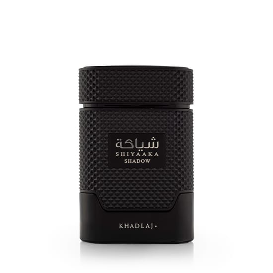 Оригинальная упаковка Lattafa Shiyaaka Shadow EDP Бутылка Lattafa Shiyaaka Shadow EDP вблизи