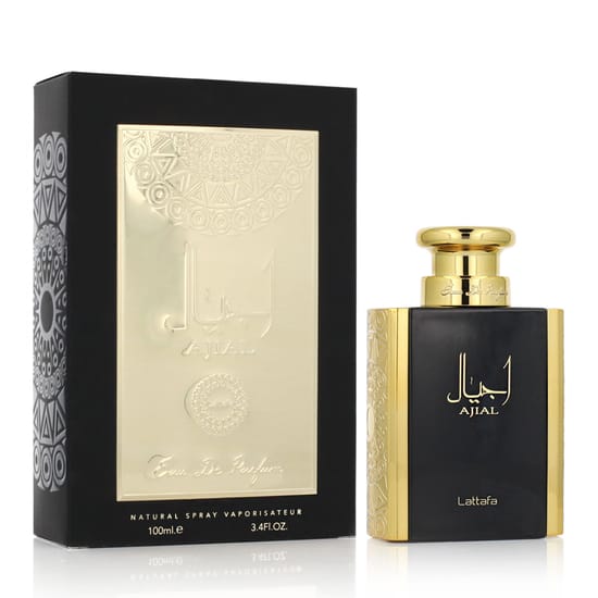 Бутылка Lattafa Ajial EDP вблизи