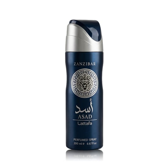 Lattafa Asad Zanzibar VAPO deodorant pakendis Lattafa Asad Zanzibar deodorant VAPO pudel