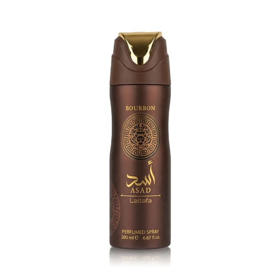 Lattafa Asad Bourbon deodorant pakendis Lattafa Asad Bourbon deodorant VAPO pudel 200 ml