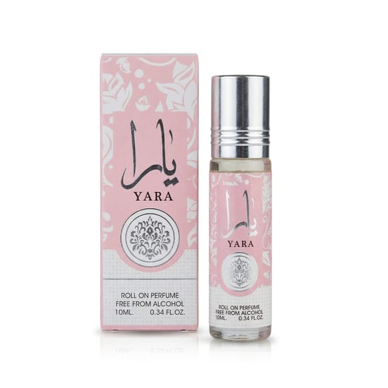 Lattafa Yara Parfum Roll-On 10 ml Unisex Minimalist Scent Lattafa Yara Parfum Roll-On 10 ml minimalist unisex fragrance in packaging
