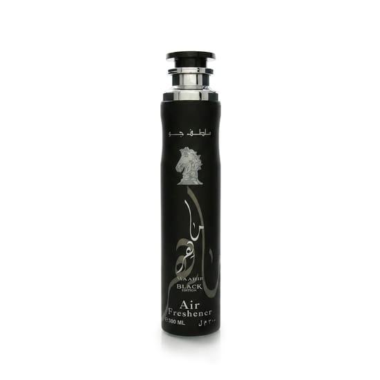 Элегантная бутылка со спреем Lattafa Maahir Black Edition для дома