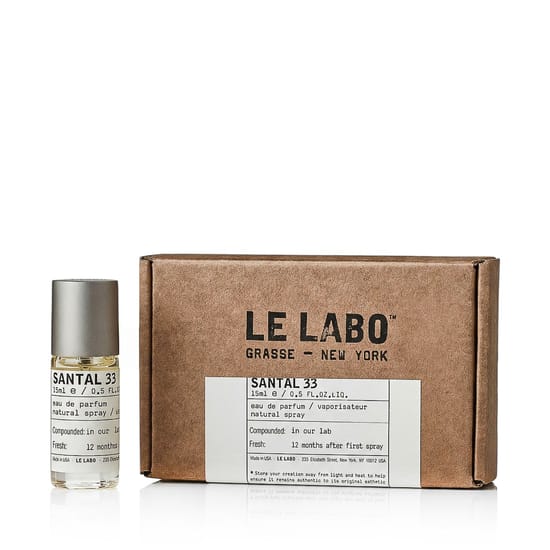 Originaalpakend Le Labo Santal 33 EDP Le Labo Santal 33 EDP pudel lähedalt