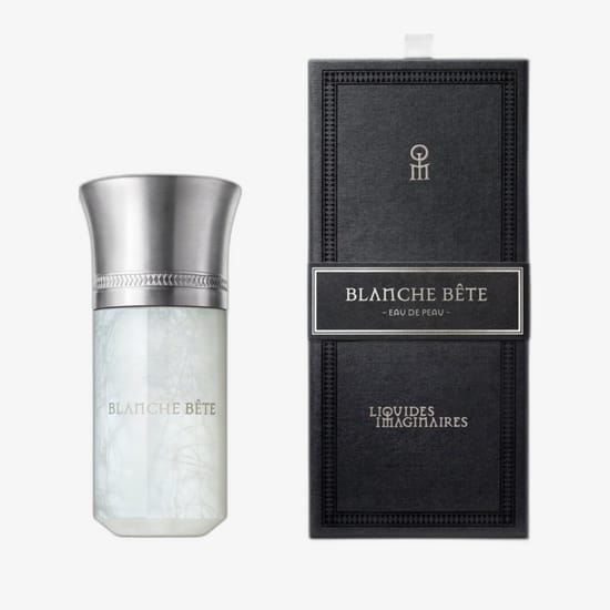 Original packaging of blanche bete perfume by liquides imaginaires Bottle of liquides imaginaires blanche bete perfume