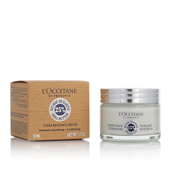 L'occitane shea butter 25% ultra rich face cream in a jar
